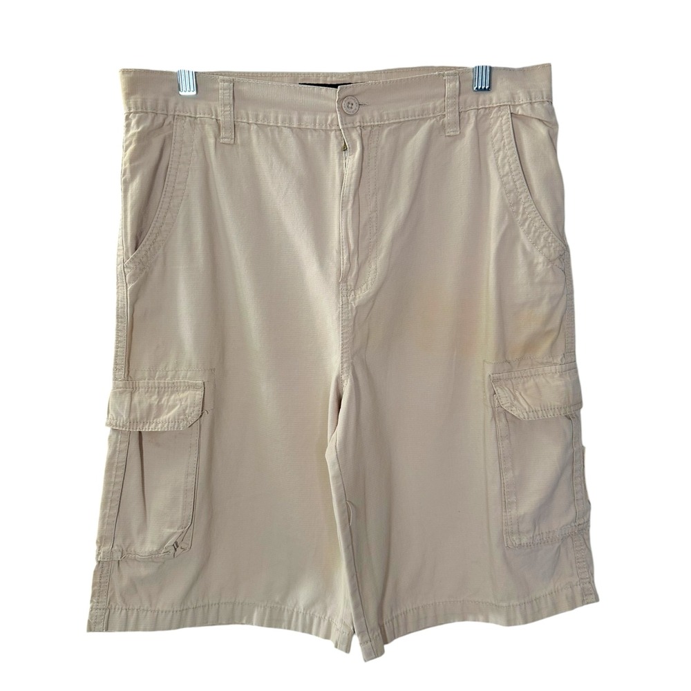 Airwalk Cargo Shorts Mens Size 18 Beige Skate Y2K Cotton